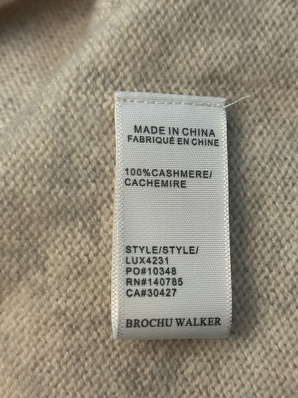Brochu Walker - Cashmere Seamless Hoodie Knit Sweater Ivory Cream Small - Picture 10 of 11